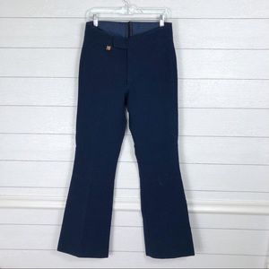 Robbe Vintage Skiwear Blue Wool Blend Boot Cut High Rise Pants Size 29